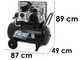 FIAC AB 150/415 MC - Compressore aria elettrico monofase a cinghia - Motore 3 HP - 100 lt