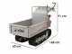 Efco TN 4500 - Motocarriola cingolata cassone estensibile - Portata 450Kg