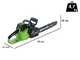 Greenworks GD40CS18 - Elettrosega a batteria 40V 4Ah - Lama da 40cm