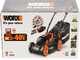 Worx WG779E.1 - Tagliaerba a batteria 2x20V/4Ah + in omaggio 2x20V/4Ah - Taglio 34 cm