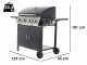 Royal Food GB 2680-B - Barbecue gas - 4+1