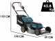 Rasaerba a batteria semovente-alluminio 2X18V-53cm MAKITA DLM533PT4 incluse 4 batterie