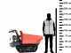 Blue Bird Transporter 500 D - Motocarriola cingolata cassone dumper 500Kg