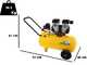 Stanley DST 150/8/50 SXCMS1350HE - Compressore aria elettrico monofase silenziato, oil-less - Motore 1.3 HP - 50 lt