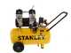 Stanley DST 240/8/50 - Compressore aria elettrico monofase silenziato, oil-less - Motore 2 HP - 50 lt
