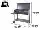 Seven Italy Vanessa 2G - Barbecue in ferro artigianale a carbone - 2x 47.5x37cm