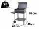 Seven Italy Polifemo Medium - Barbecue in ferro artigianale a carbone - 57,5x37cm