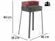 Mille Flavia s/r 41 - Barbecue in ferro artigianale a carbone - 41x29,5cm