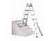 Svelt Scalissima GR SSCAL008/A, 2x8 gradini, 4.02 m - Scala in alluminio telescopica - Altezza stimata operativa 5.02 m