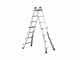 Svelt Scalissima GR SSCAL008/A, 2x8 gradini, 4.02 m - Scala in alluminio telescopica - Altezza stimata operativa 5.02 m