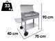 Mille Achille Large - Barbecue in acciaio inox artigianale a carbone - 67,5x37cm