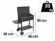 Seven Italy Etna - Barbecue in ferro artigianale a carbone - 77,5x47cm