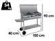 Mille Achille Big - Barbecue in acciaio inox artigianale a carbone - 2x 47,5x37cm