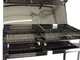 Seven Italy Achille Big - Barbecue in acciaio inox artigianale a carbone - 2x 47,5x37cm