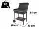 Seven Italy Vulcano Medium - Barbecue in ferro artigianale a carbone - 57,5x37cm