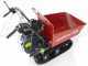 GeoTech Pro BMS 155 LE - Biotrituratore su motocarriola GeoPorter 330D semovente a cingoli 4 rulli - Motore Loncin da 15HP - Cassone dumper