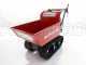 GeoTech Pro BMS 155 LE - Biotrituratore su motocarriola GeoPorter 330D semovente a cingoli 4 rulli - Motore Loncin da 15HP - Cassone dumper