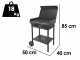 Seven Italy Vulcano ECO Small - Barbecue in ferro artigianale a carbone - 47,5x37cm