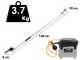 BlackStone 500-BP - Forbice elettrica da potatura su asta - 37V 5.2Ah - 150 cm - Diametro di taglio 40mm