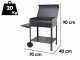 Mille Vanessa Large - Barbecue in ferro artigianale a carbone - 67,5x37cm