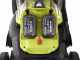 Ryobi RY18LMX40C-240 - Tagliaerba a batteria - 2x18V/4Ah - Taglio 40 cm