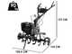 BlackStone MHG 2400 - Motozappa a scoppio a benzina da 212cc - 7 HP