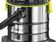 Ryobi R18WDV-0 - Bidone aspiratutto a batteria per solidi e liquidi - 18V - bidone 18 lt - SENZA BATTERIA E CARICABATTERIE