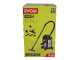 Ryobi R18WDV-0 - Bidone aspiratutto a batteria per solidi e liquidi - 18V - bidone 18 lt - SENZA BATTERIA E CARICABATTERIE