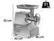Fimar TC22TS - Tritacarne elettrico - 230 V - 1.5 HP - Gruppo macinazione in alluminio - Con inversione di marcia