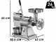 Fimar TC22T - Tritacarne elettrico - Con grattugia integrata - Gruppo macinazione in Inox - 400V