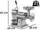 Fimar TC22AE - Tritacarne elettrico - Con grattugia integrata - 230 V - 1.5 HP - Gruppo macinazione in INOX - Senza inversione di marcia