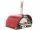 Forno a gas e a legna per pizza da esterno Family Rosso - per 4 pizze
