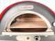 Forno a gas e a legna per pizza da esterno Family Rosso - per 4 pizze