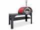 Forno a gas e a legna per pizza da esterno PIZZAPARTY con carrello - 4 pizze