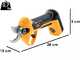 Volpi Predator PV220 - Forbice elettrica da potatura - 7.2V 4Ah - Diametro di taglio 22mm