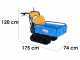 EuroMech EM400H-Agri - Motocarriola cingolata cassone estensibile 400Kg