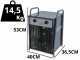 BullMach BM-EFH 15H - Generatore di aria calda trifase con ventilatore - 15 kW