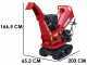 GeoTech Pro BMS 155 BSE - Biotrituratore su motocarriola GeoPorter 330E BS semovente a cingoli 4 rulli - Motore B&amp;S da 13.5HP - Cassone estendibile