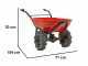 Geotech CAR 260T-100 - Carriola elettrica a batteria 40V 6Ah - Ruote traktor