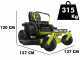 Ryobi ZTR480ex - Trattorino taglierba a batteria a raggio zero - Motore elettrico a batteria 48V/100Ah - taglio da 107cm - 2in1