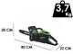 Greenworks GD48CS36 - Elettrosega a batteria - Lama da 36cm - SENZA BATTERIE E CARICABATTERIE