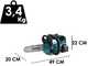 Makita UC002G - Elettrosega a batteria 40V 4Ah - Lama da 25cm