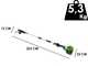 Greenworks GD60PS25 - Potatore su asta di prolunga a batteria 60V - SENZA BATTERIE E CARICABATTERIE