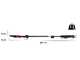 Infaco F3020 - Forbice elettrica da potatura su asta - 36V 3Ah - 147.5/212 cm - Diametro di taglio 40mm