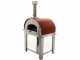 Fontana Mangiafuoco Rosso - Forno a legna da esterno con carrello