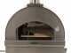 Fontana Margherita Antracite - Forno a legna da esterno con carrello