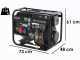 Hyundai DHY8500LET - Generatore di corrente diesel 6 kW - Continua 5.5 kW Full-Power