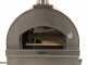 Fontana Margherita Rosso - Forno a legna da esterno con carrello