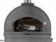 Fontana Margherita INOX - Forno a legna da esterno con carrello