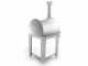 Fontana Margherita INOX - Forno a legna da esterno con carrello